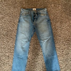 High waisted wide leg jeans